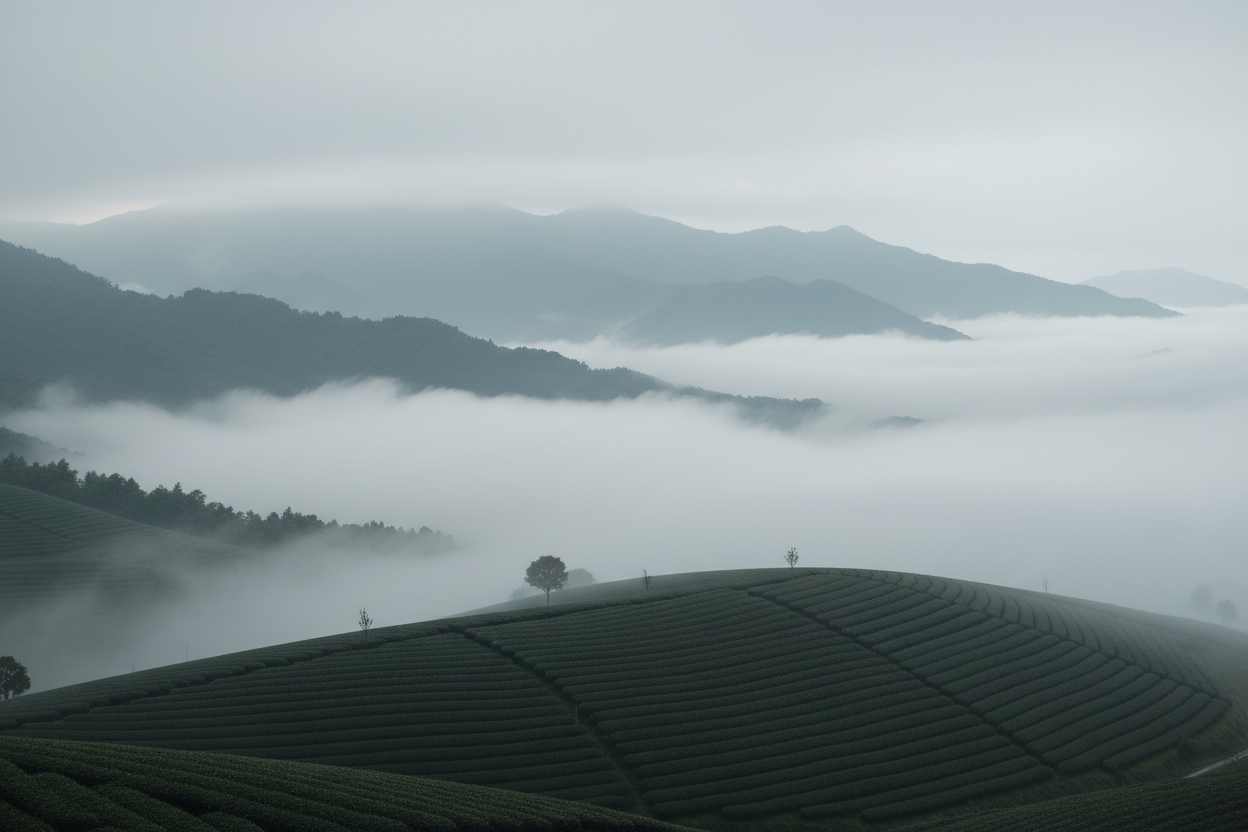 梅山高山茶園霧景